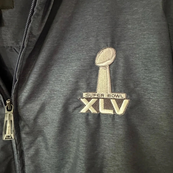 SUPER BOWL XLV WINDBREAKER JACKET Reebok Men’s Large - Picture 10 of 15